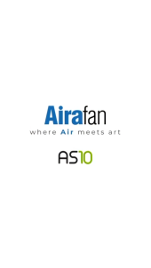 Airafan AS10 8" Adjustable Stand Fan 3 Speed 90° Oscillation
