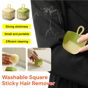 Washable Powerful Portable Square Sticky Hair Remover Clothes Hair Remover Reusable Manual Lint Roller for Home No Damage to Clothes