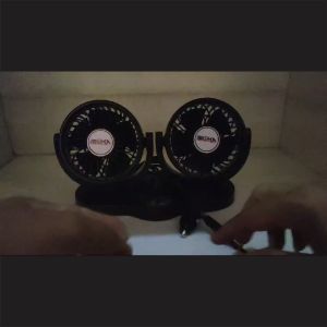 KIPAS ANGIN MOBIL LED DOUBLE HEADED FAN 12/24 VOLT