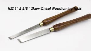1 x 420mm Woodturning Skew Chisel Lathe Gouge HSS Blade Walnut Handle Wood Turning Tools for Woodworking DIY Hobbies