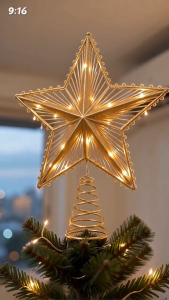 Christmas Tree Topper Star with Lights Battery Powered Living Room Garden Party Decoration New Year Christmas Tree Ornament