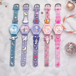 Jam Tangan Sanrio 3D Jam Anak Analog Karakter Melody Kuromi Cinamoroll Silicon - zansenShop