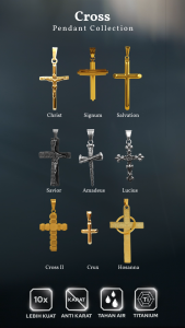 Emrys Liontin Set SALVATION Real Titanium Anti Karat Kalung Liontin Titanium Pria Wanita