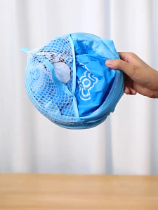 Foldable Laundry Basket Dirty Cloth Basket Storage Steel Frame Mesh Clothes Bucket Bakul Baju Kotor 脏衣篮