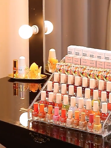 3 Layer Acrylic Display Stand Nail Polish Perfume Organizer Rack Clear Desktop Rak Paparan MY Stock