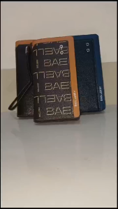 Baellerry C2353 Dompet Panjang Zipper Pria Wanita Muat HP Besar Bahan PU Kulit Jeruk Tebal Keren Ada Tali Pendek