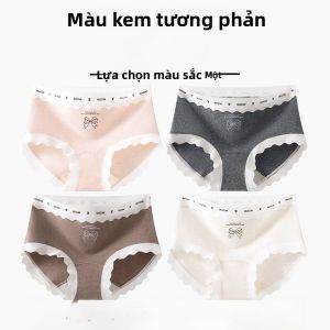 MiiOW | Quần lót tam giác cotton nguyên chất không để lại dấu vết cho nữ Quần lót cotton kháng khuẩn cạp giữa thoáng khí MiiOW