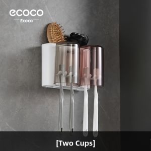 ecoco | Bathroom Toothbrush Holder Toothpaste Cup Organizer