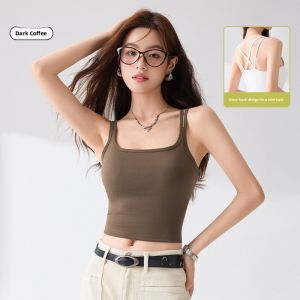 Miiow | Catwoman Summer Innerwear Strapless Bra With Chest Pad One-Piece Beautiful Back Underwear Tank Top Womens Base Layer Vest