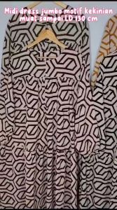 Midi Wanita Super Jumbo LD 130 cm Motif Abstrak Kekinian
