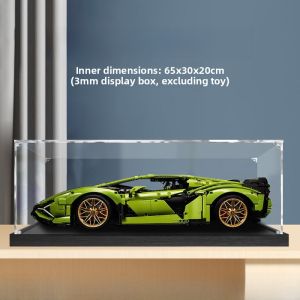 Acrylic Display Case for Lego 42115 Lamborghini Car Mechanical Set Dust Cover Storage Organizer for Sports Cars Model
