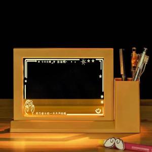 Graffiti Erasable Writing Board Desk Organizer with Night Light