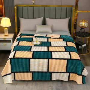 New Grid Style Multifunctional Magic Velvet Printed Blanket Can Be Used As Bed Sheets Nap Blankets Pet Blankets