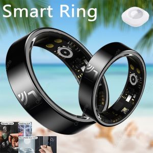 NFC Smart Ring Health Fitness Tracker Ceramic Health Ring 2025 Sleep Tracker Heart Rate Sphygmomanometer Without Charging Case