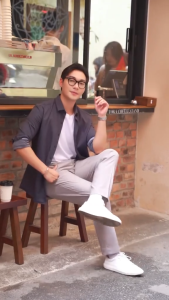 Áo sơ mi nam dài tay Dugarco hoạt tiết chấm bi chất cotton cao cấp 238SM21018