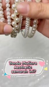 Bando Mutiara - Bando Pesta - Korean Pearl Headband