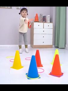 Obstacle Bucket Ring Toss Set Fun and Educational for Outdoor Physical Activity