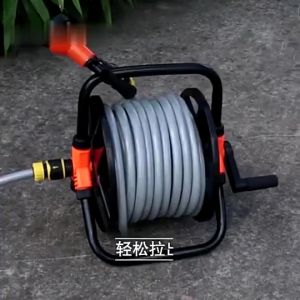 【COD/Original】Portable Pipe Storage Cart Garden Hose Reel Storage Rack Hose Pipe Reel Holder