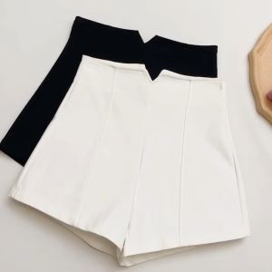 Guhit Plus size Black shorts high waisted casual hot pants slimming pants