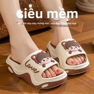 Comfortable Slip-resistant Waterproof Thick-soled Heel Increase Fashionable Slippers