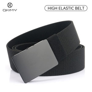OKIMY Mens Belts High Elastic Nylon Belt Breathable Belt Outdoor Trendy Utility Waist Belts 120cm Adjustable Length Scratch Resistant Belts Casual Belt for Men Vintage Jeans Belt for Men