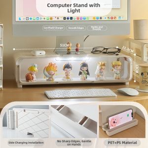 XUNHUAI | Office Desk Riser with Drawer and Light