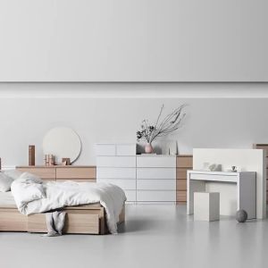 ตู้เสื้อผ้าห้องน้ำ/ห้องนั่งเล่น ลิ้นชักโลหะ 3/4 ชั้น ดีไซน์เรียบหรู 120cm วัสดุไม้เนื้อแข็ง