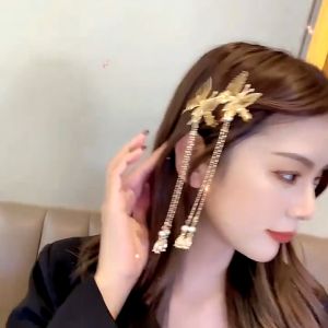 Tooyoo 1PCS New Moving Butterfly Hair Clip Tassel Headgear Hairpin