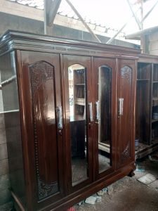 lemari 4 pintu full kayu jati