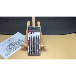 Bộ bút chì than đặc không vỏ gỗ ruột chì than đặc vẽ ký hoạ phát thảo LIM Art