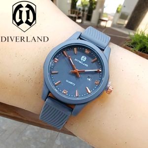 PROMOSI TERMURAH / JAM TANGAN WANITA FASHION KOREA / JAM TANGAN WANITA TAHAN AIR / JAM TANGAN KASUAL WANITA / JAM TANGAN WANITA ORIGINAL / JAM TANGAN DIVERLAND DDL01 TALI RUBBER TANGGAL AKTIF