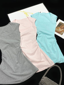 Váy Bó Sát Cổ Chữ U Không Tay Pure Desire Dành Cho Nữ Mùa Hè Váy Bó Sát Co Giãn T-shirt Váy Nữ Dáng Rộng Thoải Mái