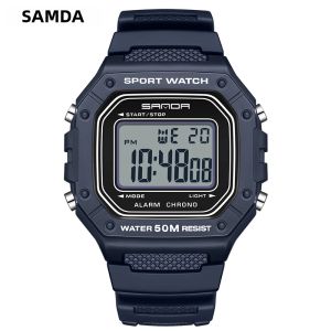 Sanda | Đồng Hồ Thể Thao Quân Đội Thời Trang Nam SANDA 2156 Đồng Hồ Đeo Tay Kỹ Thuật Số LED Chống Nước Có Báo Thức Chronograph Và Mặt Số Lớn Dành Cho Nam