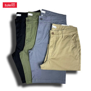 Baleno Mens Casual Cotton Shorts Summer Fashionable Youth Comfortable Outerwear Five-Quarter Length Straight Leg Business Casual