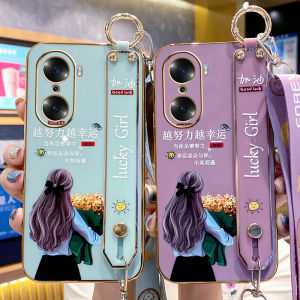 Honor 60 pro Silicone Case Full Cover Anti-Fall Cartoon Design Womens Phone Shell Soft Protective Cover for Huawei Honor Series