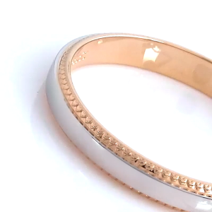 Chow Sang Sang 周生生 18K Solid Gold & 950 Platinum PROMESSA Majesty Ring for Men (Size: 17 Diameter 18mm) 75227R