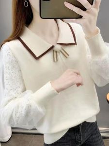 Áo Len Dệt Kim Tay Dài Dáng Rộng Mỏng Cho Nữ Mùa Xuân Thu Phong Cách Mới Áo Khoác Ngoài Cổ Tròn Cổ Điển