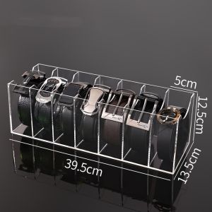 3/5/7 Grid Belt OrganizerAcrylic Belt Storage Holder for ClosetDisplay Case for TieBow TieBelt Storage Rack & Display Box