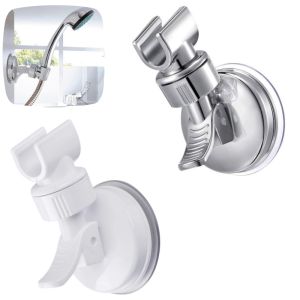 Stable Rotation Suction Cup Shower Holder Universal Adjustable Hand Holder Full Plating Shower Rail Head Holder Bathroom Bracket