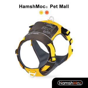 HamshMoc Reflective Pet Harness Adjustable Dog Harness Breathable with Quick Release Buckle Comfortable Soft for Small Medium Large Dog
