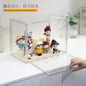 Set Kotak Display Akrilik Heksagonal Tumpuk Figure Modular Rak Pajangan Blind Box Susun Organizer Meja