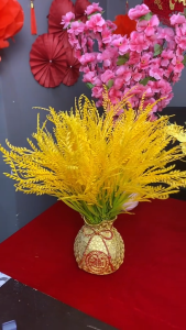 Cành Bông Lúa Vàng Giả 43cm Decor Trang Trí - Cành Bông Lúa Trang Trí Bình Hoa Decor Nhà Cửa Tài Lộc May Mắn Trang Trí Tết - Cây Giả Bông Lúa Thần Tài