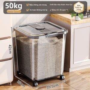 MEIZHUFU | Hộp Bảo Quản Gạo Chống Ẩm và Côn Trùng Đạt Tiêu Chuẩn Thực Phẩm