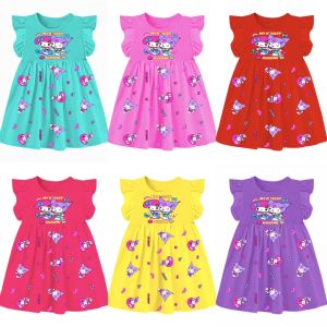Dress Raffle Kuromi & My Melody anak perempuan 2-6 tahun