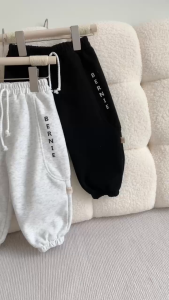 Quần dài jogger nỉ bông in chữ Bernie cho bé trai phong cách sành điệu 1 đến 7 tuổi BERNIE 0725Q46