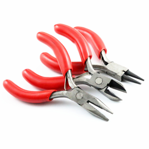 Professional Jewelry Pliers Set - Heavy-Duty Steel Wire Cutters Flat/Needle-Nose for DIY Jewelry Making & Metalwork