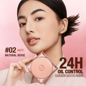 O.TWO.O Face Waterproof Powder Compact Powder 24HR Oil Control Matte High-coverage Long-lasting Flawless Setting Powder Face Makeup Powder Foundation