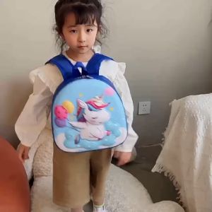 Balo Cho Bé Trai Bé Gái Đi Học Mẫu Giáo Mầm Non Hình Trứng Siêu Nhẹ Đáng Yêu
