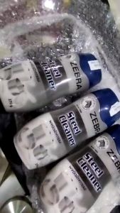 Zebra Brand Steel Cleaner Powder/Serbuk Pembersih Keluli Jenama ZebraRemove Rust Powder Steel Washing Powder - Wash and Shine (270g)