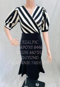 Duyung Dress Mermaid 6446-85 Premium Bahan Scuba Realpict Fit To M LD 80-90 PJ 107 CM